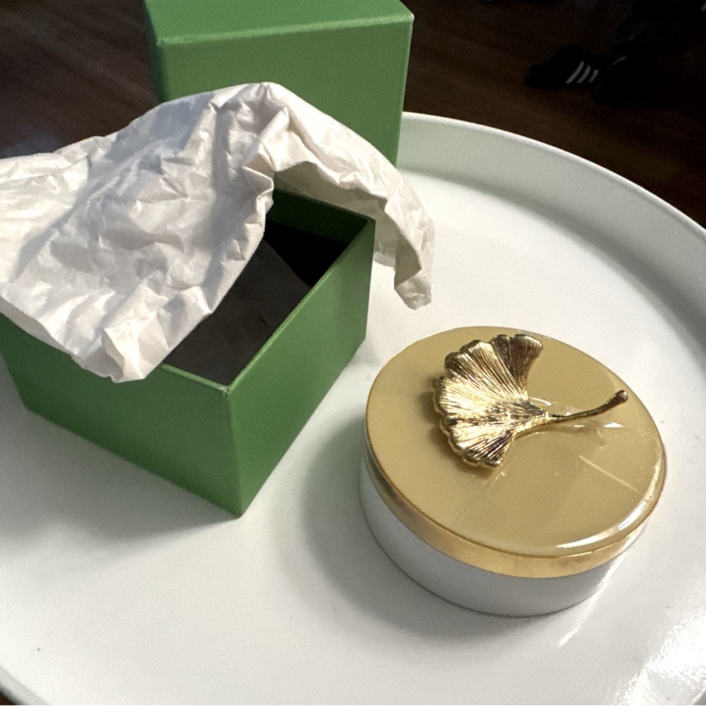 Jewelry Box with Ginkgo Accent New in Box